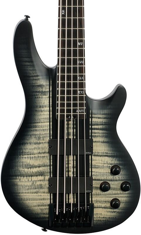 Schecter C-5 GT Electric Bass, Satin Charcoal Burst, Body Straight Front