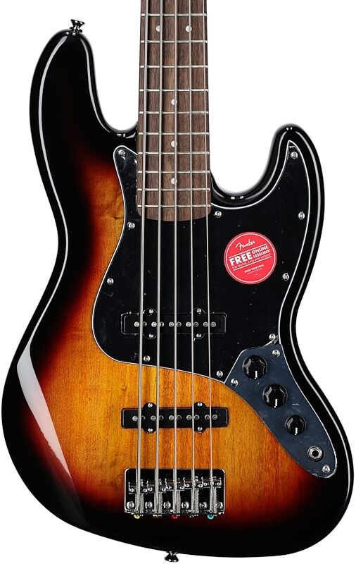Squier Affinity Jazz V Electric Bass, Laurel Fingerboard (5-String), 3-Color Sunburst, Body Straight Front