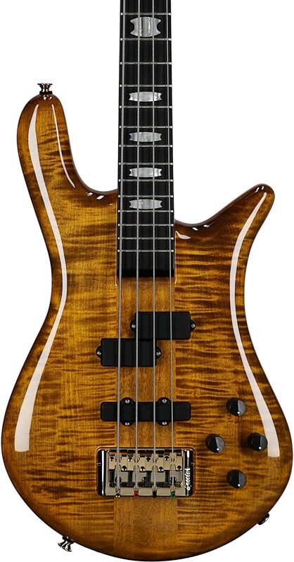 Spector Euro4 LT Electric Bass (with Gig Bag), Tiger Eye Gloss, Blemished, Body Straight Front