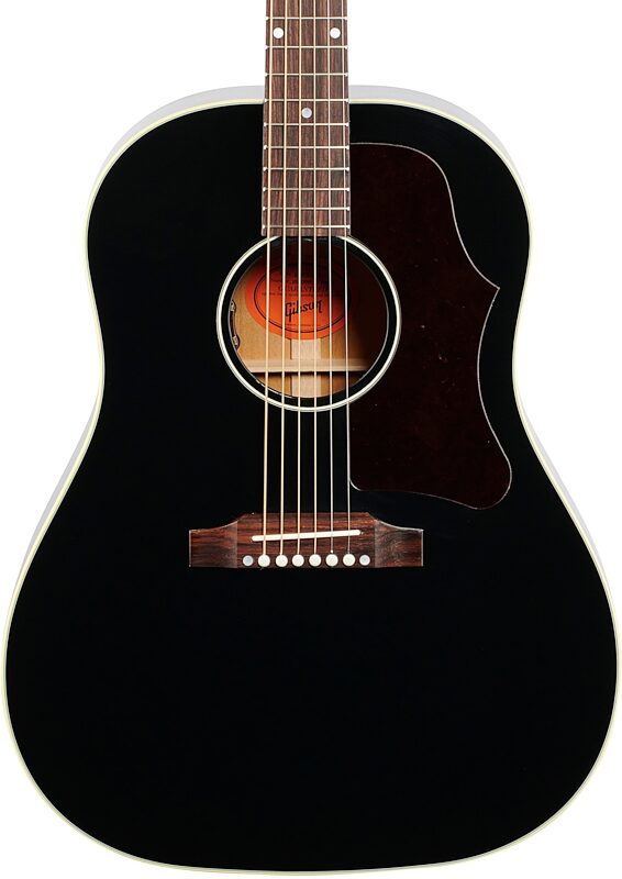 Gibson '50s J-45 Original Acoustic-Electric Guitar (with Case), Ebony, Blemished, Body Straight Front