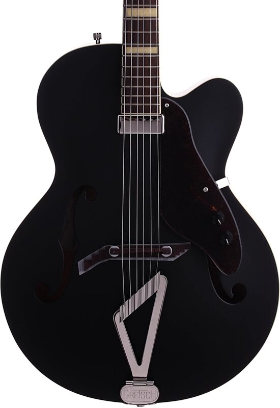 Gretsch G100CE Synchromatic Archtop Acoustic-Electric Guitar, Black, Body Straight Front