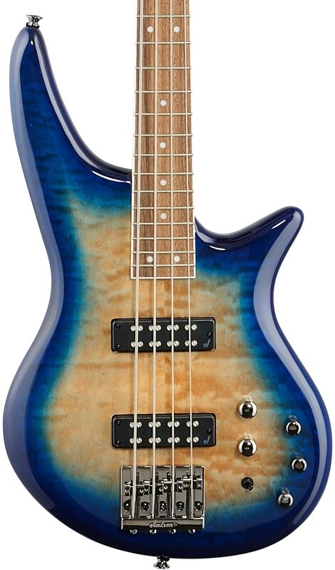 Jackson JS Series Spectra JS3Q Electric Bass, Amber Blue Burst, Body Straight Front