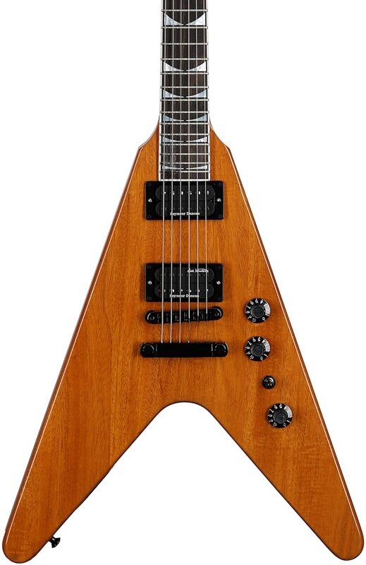 Gibson Dave Mustaine Flying V EXP Electric Guitar (with Case), Antique Natural, Body Straight Front