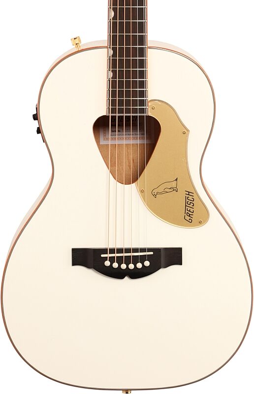 Gretsch G5021WPE Rancher Penguin Parlor Acoustic-Electric Guitar, White, Body Straight Front