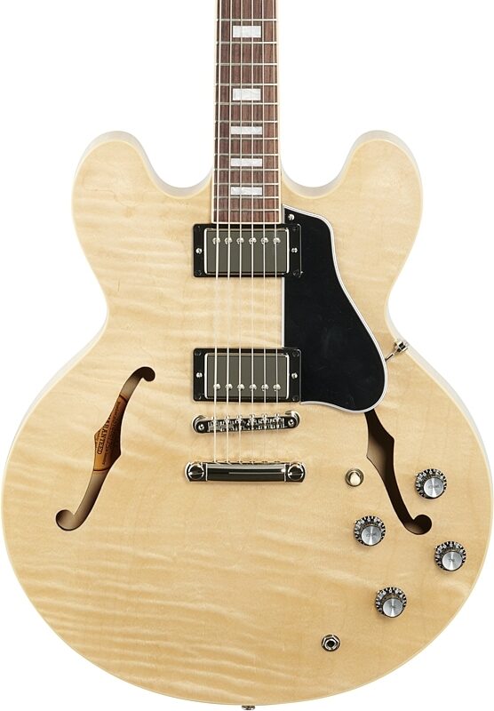 Gibson ES-335 Figured Electric Guitar (with Case), Antique Natural, Body Straight Front