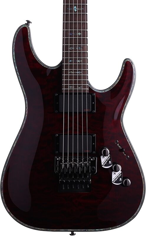 Schecter C-1 Hellraiser FR Electric Guitar with Floyd Rose, Black Cherry, Blemished, Body Straight Front