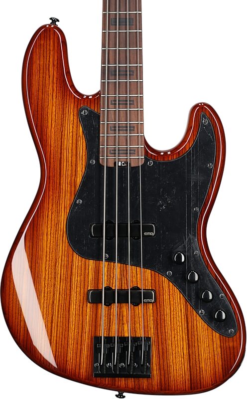 Schecter J-4 Exotic Electric Bass, Faded Vintage Sunburst, Body Straight Front