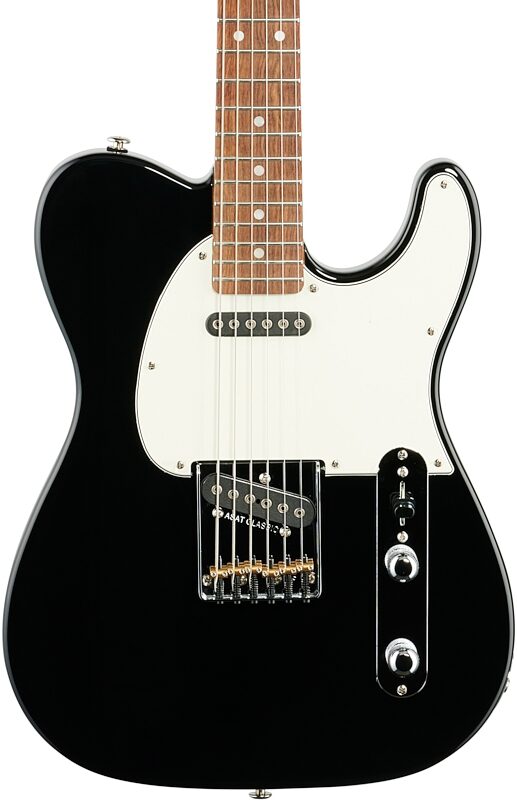 G&L Fullerton Deluxe ASAT Classic Electric Guitar (with Gig Bag), Jet Black, Body Straight Front