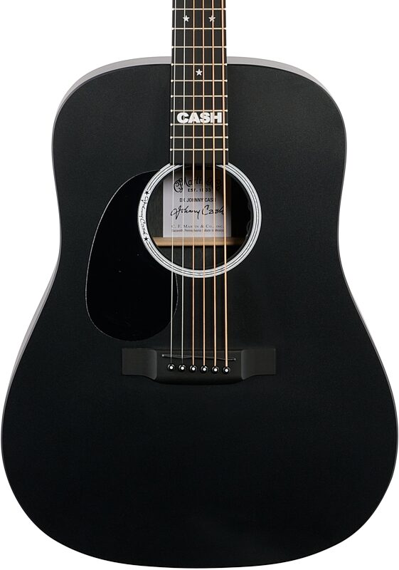 Martin DX Johnny Cash Acoustic-Electric Guitar, Left-Handed, New, Body Straight Front