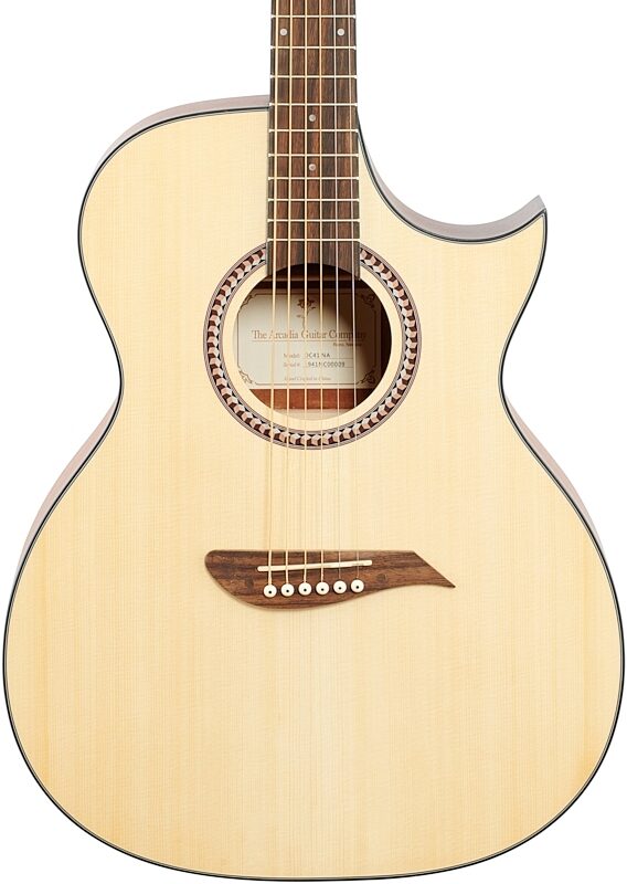 Arcadia DC41 Florentine Acoustic Guitar, Natural, Body Straight Front