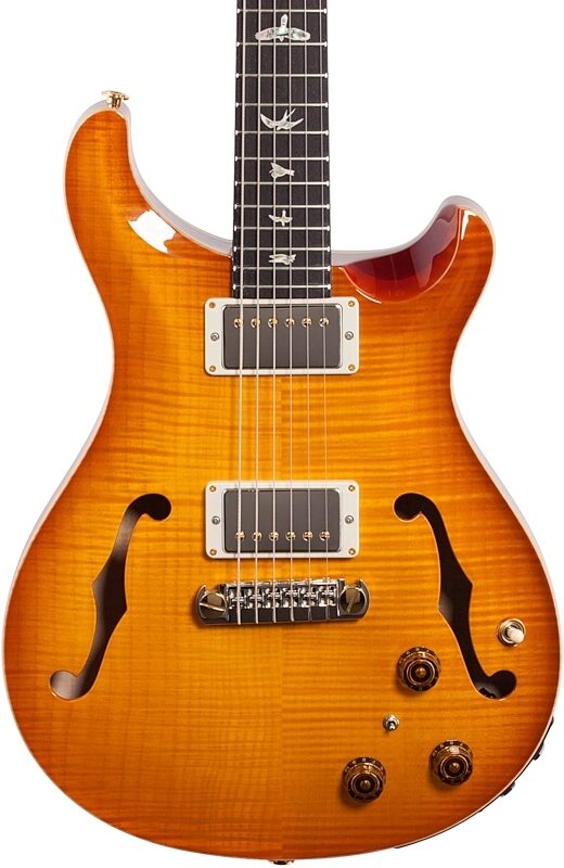 PRS Paul Reed Smith Hollowbody II 10-Top Electric Guitar (with Case), McCarty Sunburst, Body Straight Front