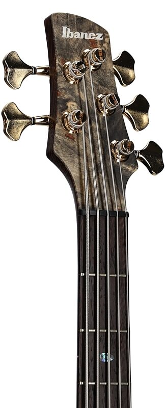 Ibanez SR2021 Prestige Limited Electric Bass, 5-String (with Case), Natural Low Gloss, Serial Number E211701, Headstock Left Front