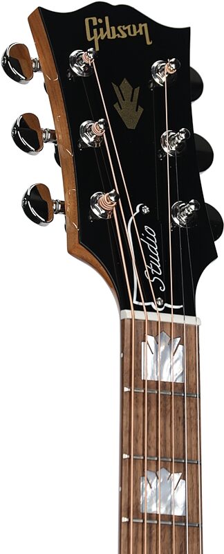 Gibson SJ-200 Studio Walnut Jumbo Acoustic-Electric Guitar (with Case), Walnut Burst, Serial Number 21322015, Headstock Left Front