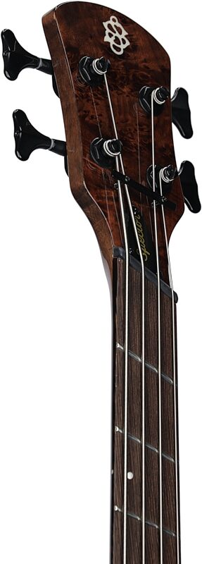 Spector NS Dimension Multi-Scale 4-String Bass Guitar (with Bag), Super Faded Black, Serial Number 21W211148, Headstock Left Front
