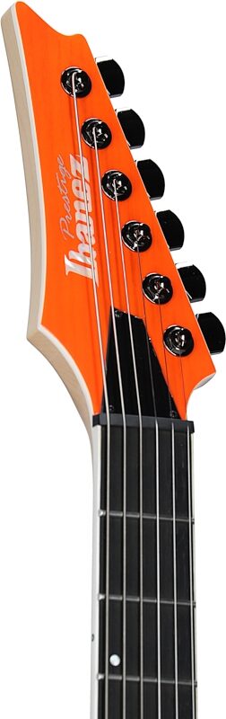 Ibanez RGR5221 Prestige Electric Guitar (with Case), Transparent Fluorescent Orange, Serial Number 210001F2210114, Headstock Left Front