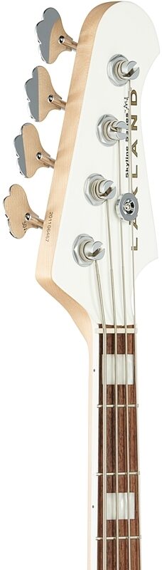 Lakland Skyline 44-64 Custom PJ Rosewood Fretboard Bass Guitar, White, Headstock Left Front