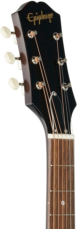 Epiphone J-45 EC Acoustic-Electric Guitar, Aged Vintage Sunburst Gloss, Headstock Left Front