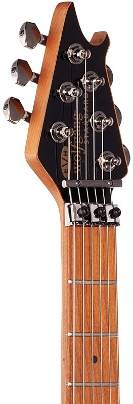 EVH Eddie Van Halen Wolfgang Standard Exotic Electric Guitar, with Maple Fingerboard, Natural, USED, Blemished, Headstock Left Front