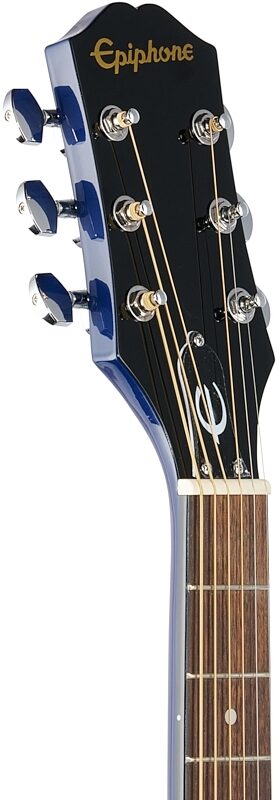 Epiphone Starling Acoustic Player Pack (with Gig Bag), Blue, Headstock Left Front
