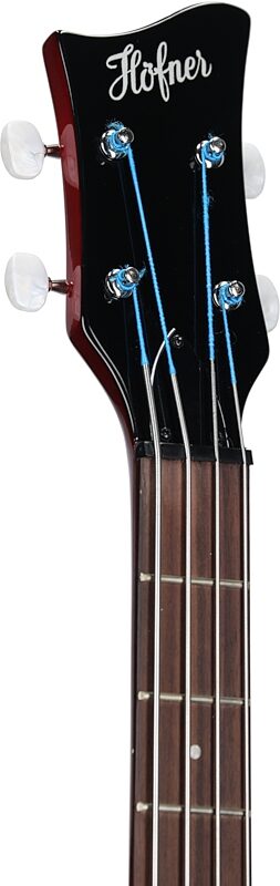 Hofner Ignition Club Electric Bass, Metallic Red, Blemished, Headstock Left Front