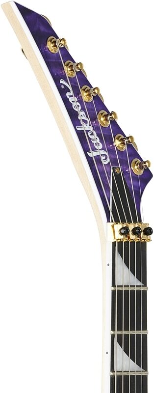 Jackson Pro Rhoads RR24Q Electric Guitar, Transparent Purple, USED, Blemished, Headstock Left Front