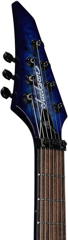 Jackson Pro Series Broderick Signature 7P Electric Guitar, Transparent Blue, USED, Blemished, Headstock Left Front