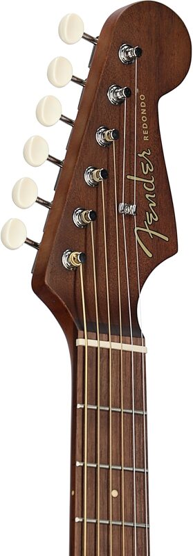 Fender Redondo Mini Acoustic Guitar (with Gig Bag), Sunburst, Headstock Left Front