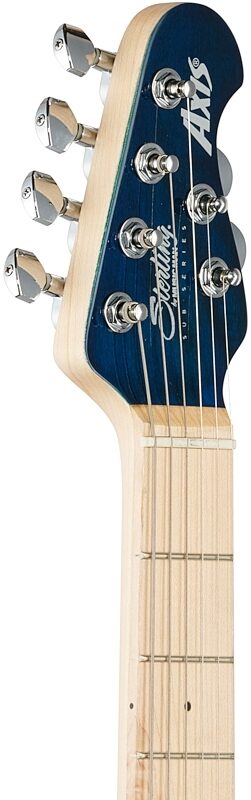 Sterling AX3FM Axis Electric Guitar, Neptune Blue, Headstock Left Front