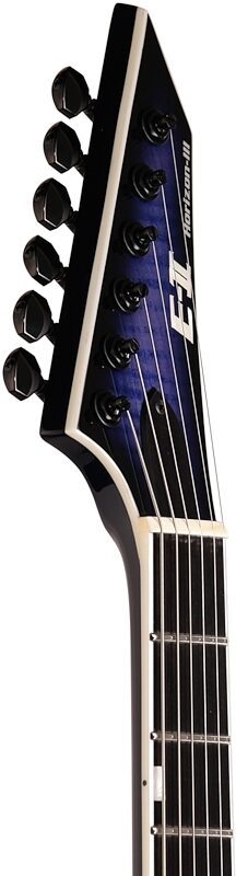 ESP E-II Horizon III FM Electric Guitar, Reindeer Blue, Headstock Left Front