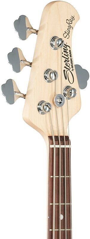 Sterling by Music Man StingRay Short Scale Electric Bass, Olympic White with Rosewood Fretboard, Headstock Left Front