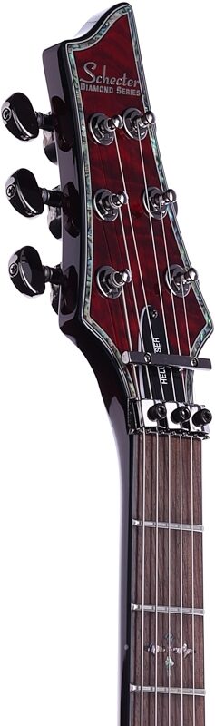 Schecter C-1 Hellraiser FR Electric Guitar with Floyd Rose, Black Cherry, Blemished, Headstock Left Front