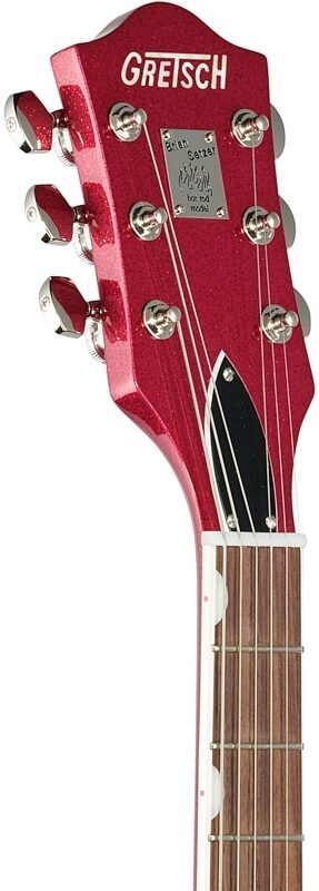 Gretsch G6120T-HR Brian Setzer Signature Hot Rod Hollow Body with Bigsby (with Case), Magenta Sparkle, Headstock Left Front