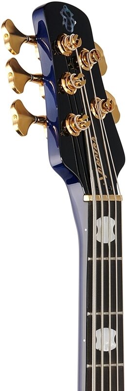 Spector Euro5 LT Electric Bass, 5-String (with Gig Bag), Blue Fade Gloss, Headstock Left Front