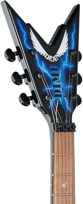 Dean Dimebag Razorback Electric Guitar (with Case), Lightning, Headstock Left Front