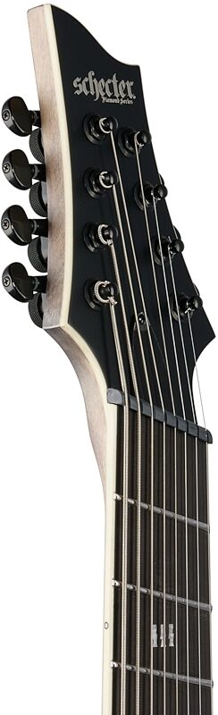 Schecter C-8 Multi-Scale SLS Elite Electric Guitar, Evil Twin, Headstock Left Front