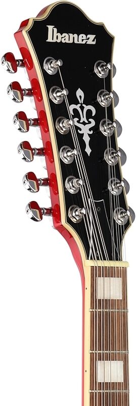 Ibanez Artcore AS7312 Electric Guitar, 12-String, Transparent Cherry Red, Headstock Left Front
