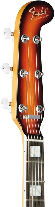 Fender Parallel Universe II Maverick Dorado Electric Guitar (with Case), Ultraburst, Headstock Left Front