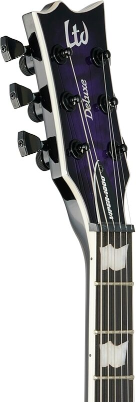 ESP LTD Viper 1000 Electric Guitar, See-Thru Purple Sunburst, Headstock Left Front