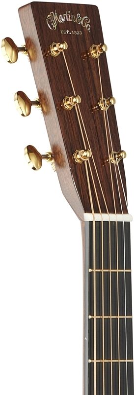 Martin OM-28E Modern Deluxe Orchestra Model Acoustic-Electric Guitar (with Case), New, Headstock Left Front