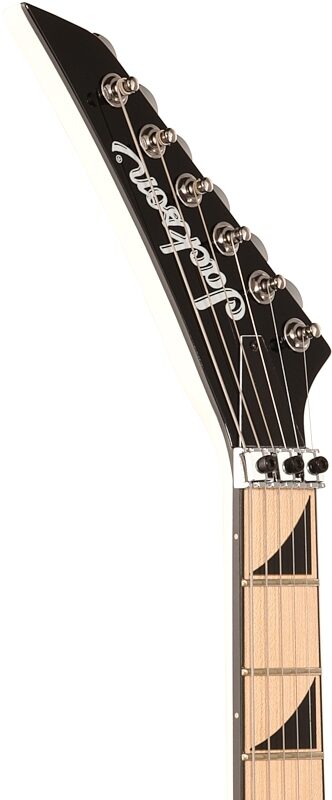 Jackson X Series Rhoads RRX24M Electric Guitar, Maple Fingerboard, Snow White with Black Pinstripes, Headstock Left Front