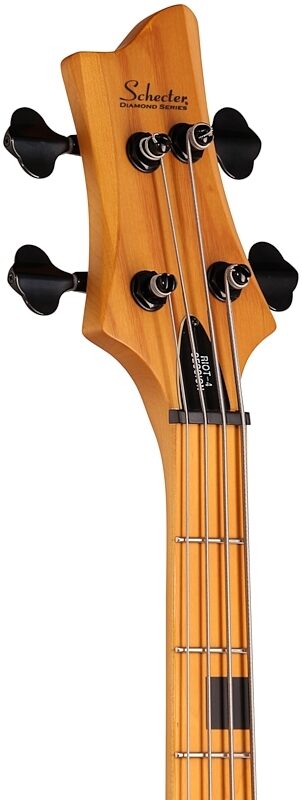 Schecter Session Riot 4 Electric Bass, Left-Handed, Aged Natural Satin, Headstock Left Front