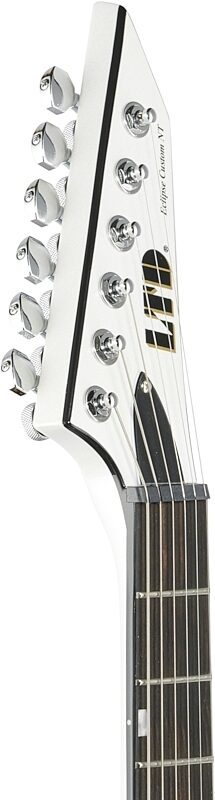 ESP LTD Eclipse 87 NT Electric Guitar, Pearl White, Headstock Left Front