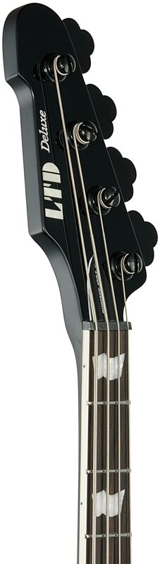 ESP LTD Phoenix 1004 Electric Bass, Black, Headstock Left Front
