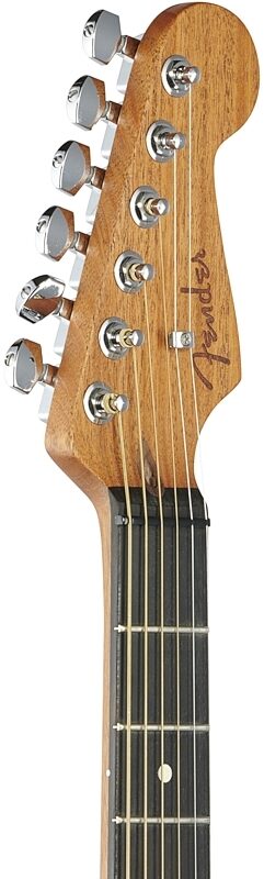Fender American Acoustasonic Stratocaster Electric Guitar (with Gig Bag), Natural, Headstock Left Front