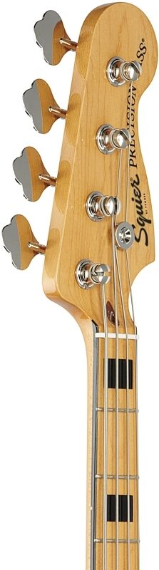 Squier Classic Vibe '70s Precision Electric Bass, with Maple Fingerboard, Black, Headstock Left Front