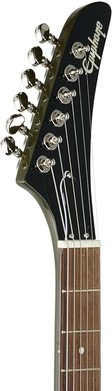 Epiphone Exclusive Explorer Electric Guitar, Olive Drab Green, Headstock Left Front