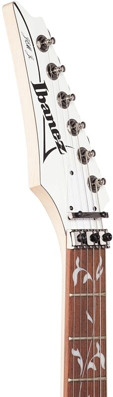 Ibanez JEMJRL Steve Vai JEM Junior Electric Guitar, Left-Handed, White, Headstock Left Front
