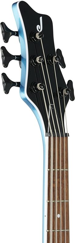 Jackson X Series Spectra SBXM V Bass Guitar, Electric Blue, Headstock Left Front