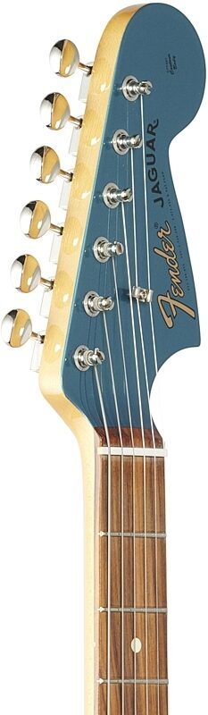 Fender Vintera '60s Jaguar Electric Guitar, Pau Ferro Fingerboard (with Gig Bag), Ocean Turquoise, Headstock Left Front