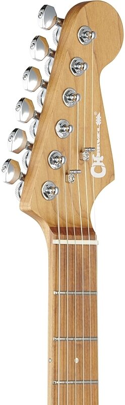 Charvel Pro-Mod DK24 HSS 2PT CM Ash Electric Guitar, Red Neck, USED, Blemished, Headstock Left Front